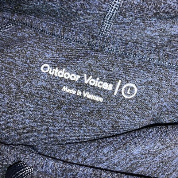 Outdoor Voices Women’s Hooded Pullover Top Large Blue Grey - Picture 8 of 9